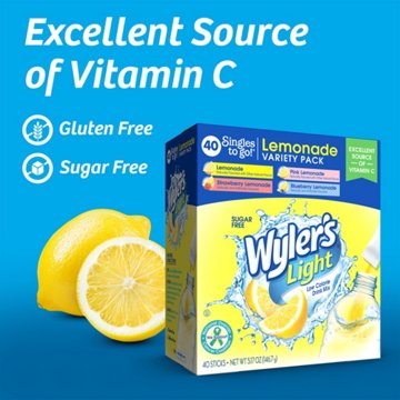 Wyler's Light Singles to Go! Drink Sticks - Lemonade Variety Pack, 40 ct