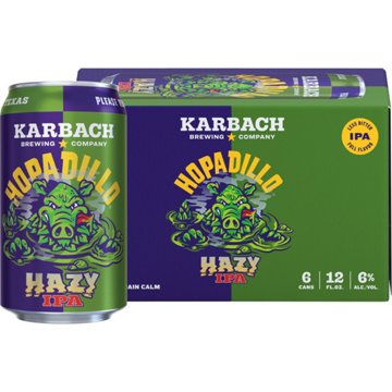 Karbach Hopadillo Hazy IPA Craft Beer 6 pk Cans, 12 oz