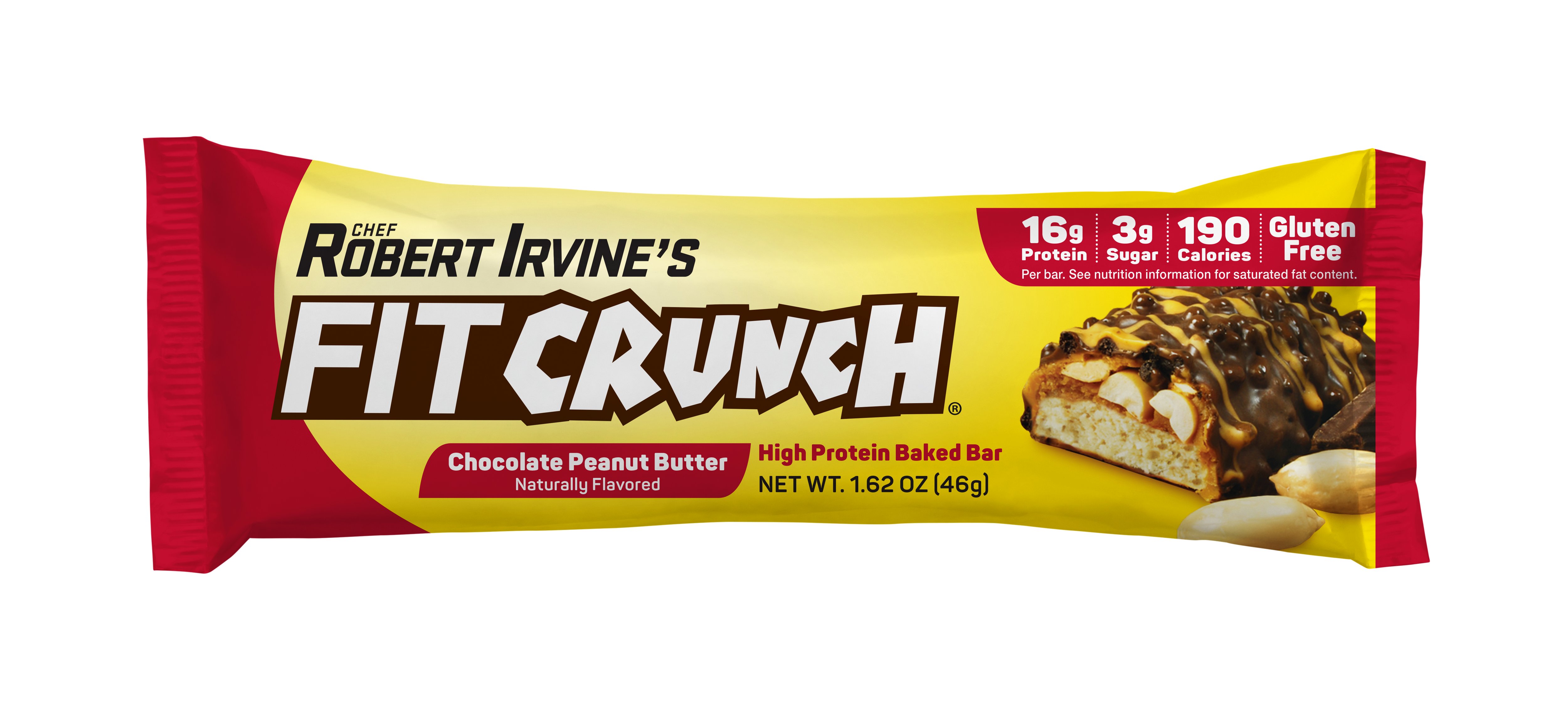 Fit Crunch 16g Protein Baked Bar Chocolate Peanut Butter Shop