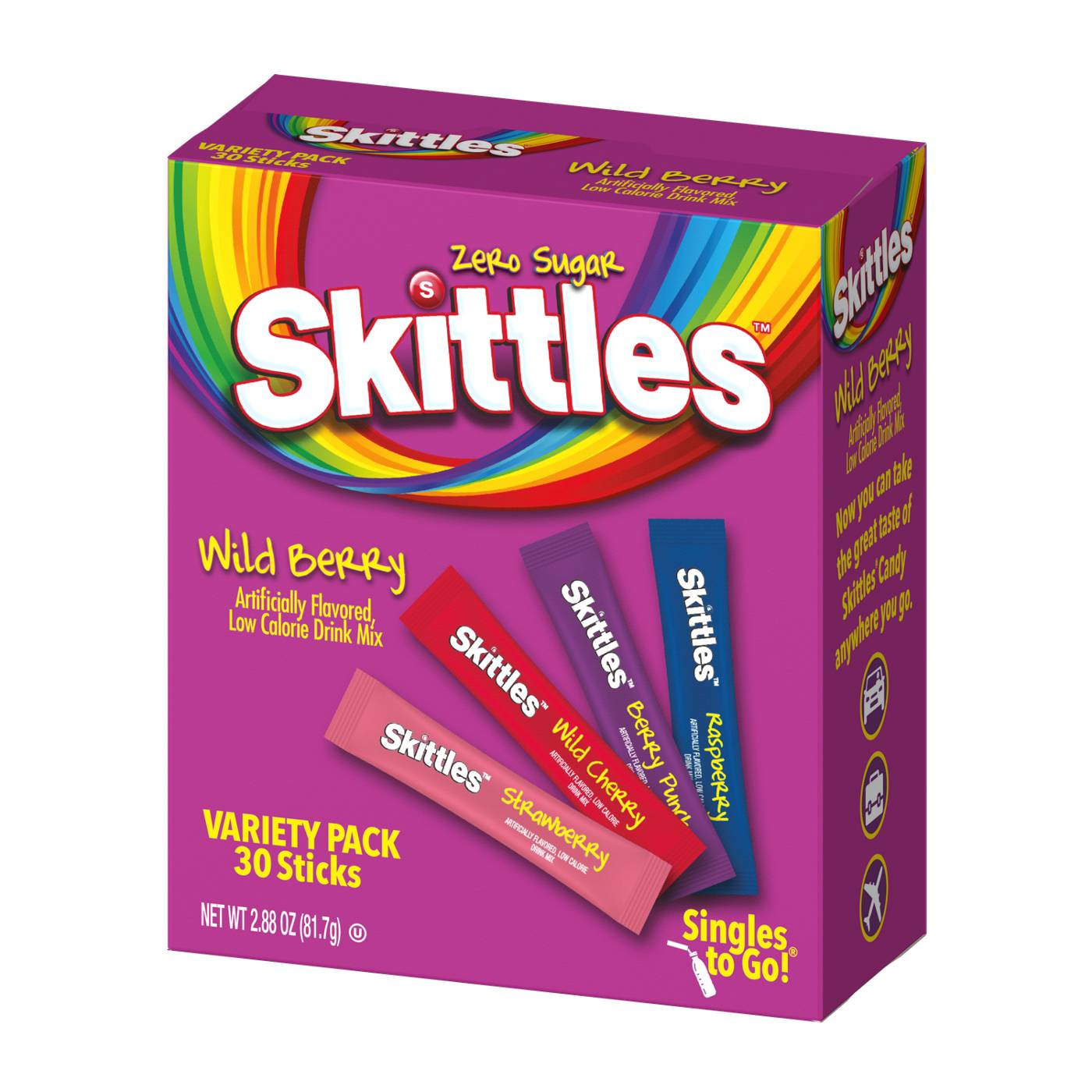 Skittles Zero Sugar Singles to Go Variety Pack - Wild Berry; image 1 of 2