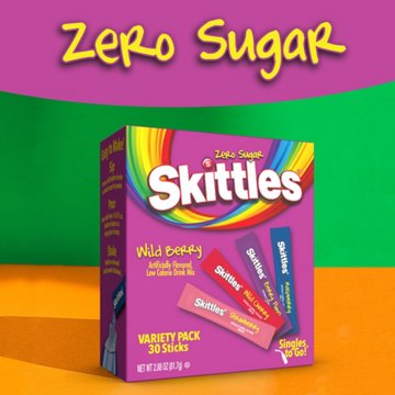Skittles Singles to Go! Drink Sticks - Wild Berry Variety Pack, 30 ct
