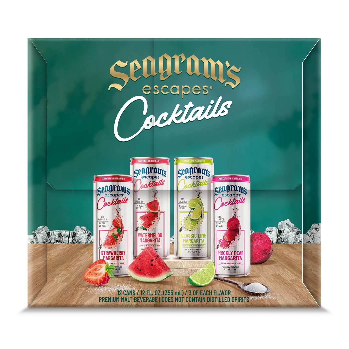 Seagram's Escapes Cocktails Margarita Variety Pack Cans 12 pk; image 2 of 5