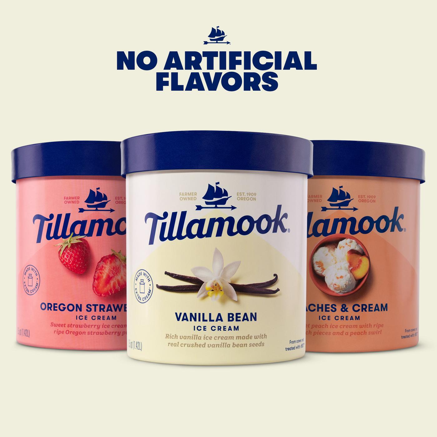 Tillamook Peaches & Cream Ice Cream; image 4 of 5