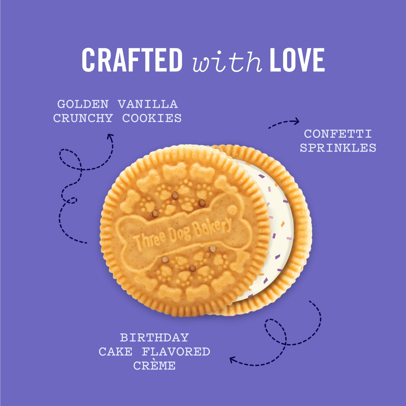 Three Dog Bakery Birthday Confetti Lick'n Crunch Sandwich Cookies Dog Treats; image 4 of 4