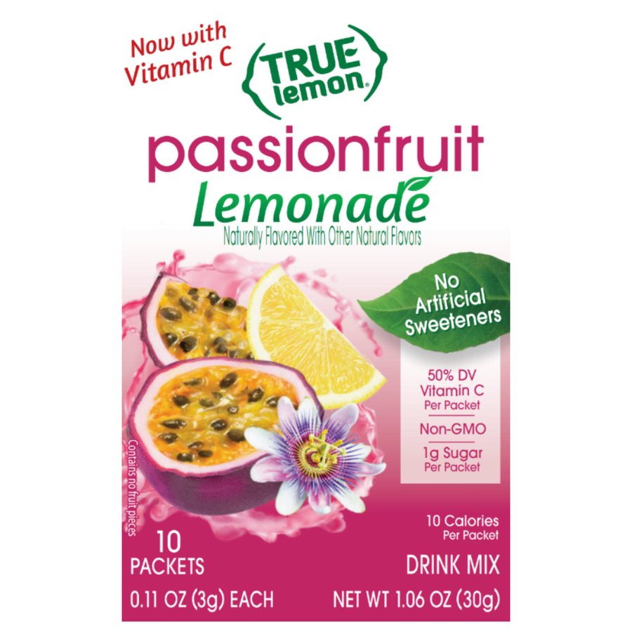 True Lemon Passionfruit Lemonade Drink Mix, 10 ct