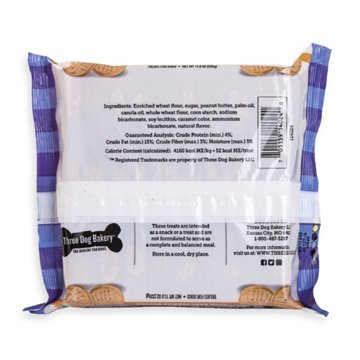 Three Dog Bakery Puppy Butters Peanut Butter Sandwich Cookies Dog Treats, 11.8 oz