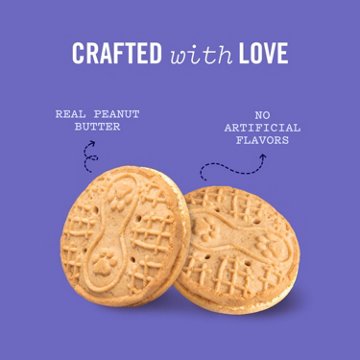 Three Dog Bakery Puppy Butters Peanut Butter Sandwich Cookies Dog Treats, 11.8 oz