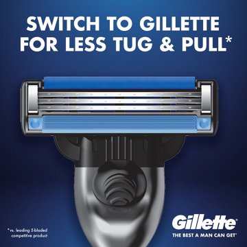 Gillette Mach3 Shaving Razor + 6 Blade Refills for Men