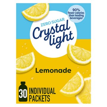 Crystal Light On the Go Drink Mix - Lemonade, 30 ct