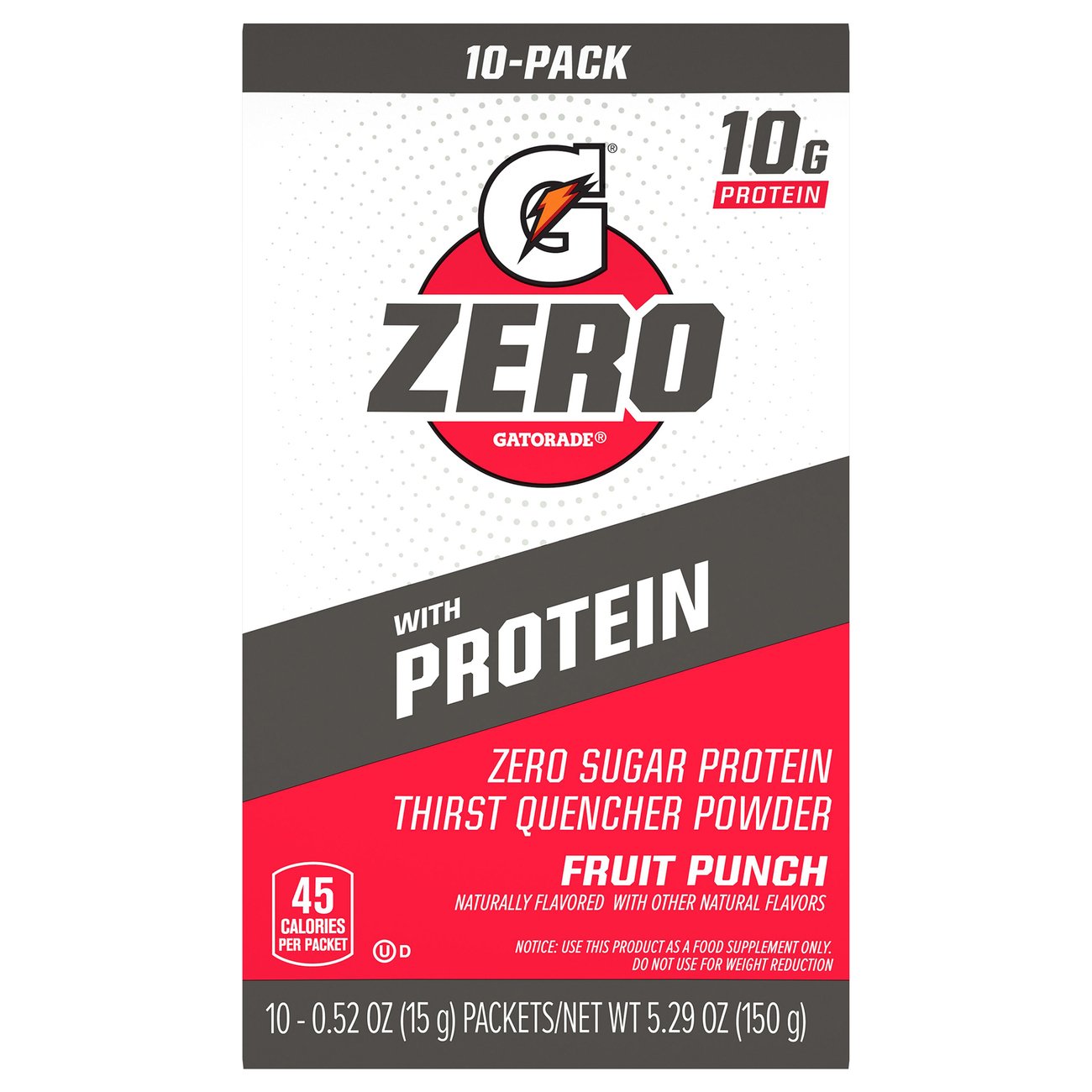 Gatorade Zero Sugar Protein Thirst Quencher Powder Fruit Punch Shop
