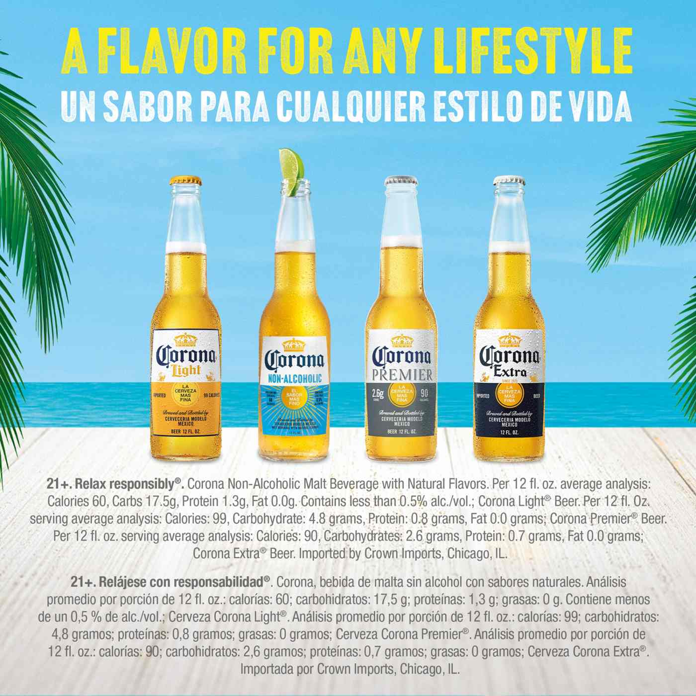 Corona Non-Alcoholic Malt Beverage Mexican Import Brew 12 oz Bottles, 6 pk; image 11 of 11