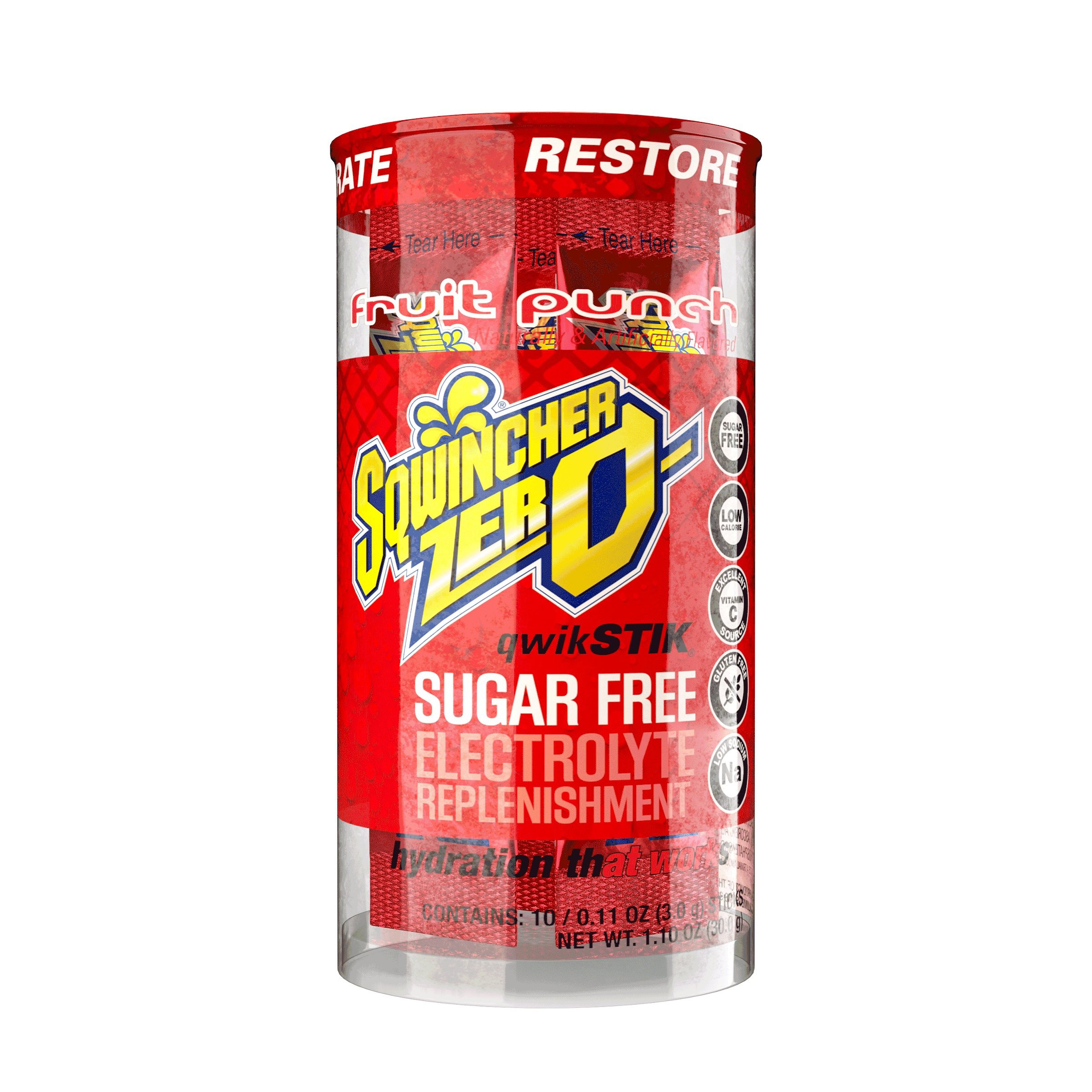 Sqwincher Qwik Stik Zero - Fruit Punch, 10 ct