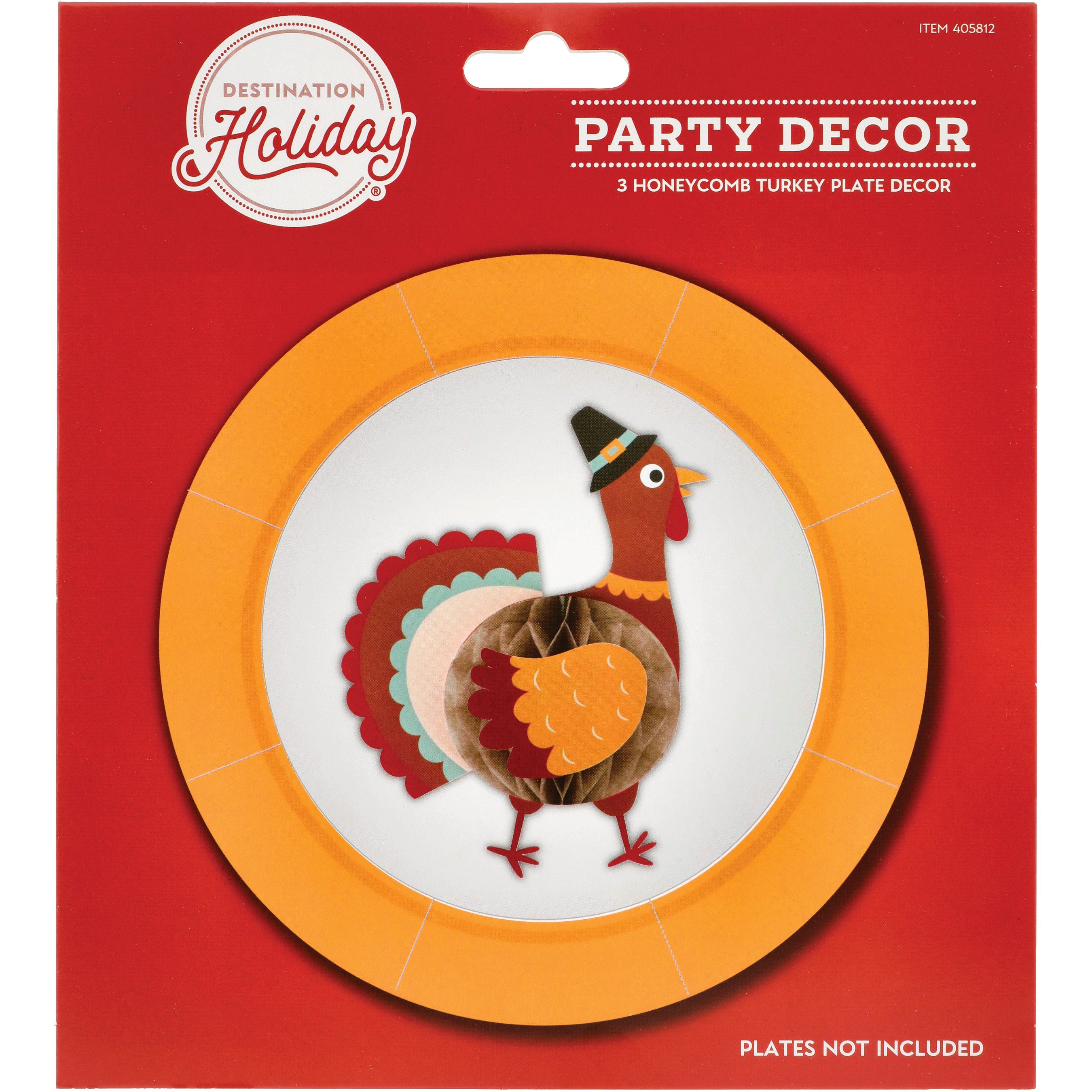 Destination Holiday Turkey Plate Decor Shop Party decor at