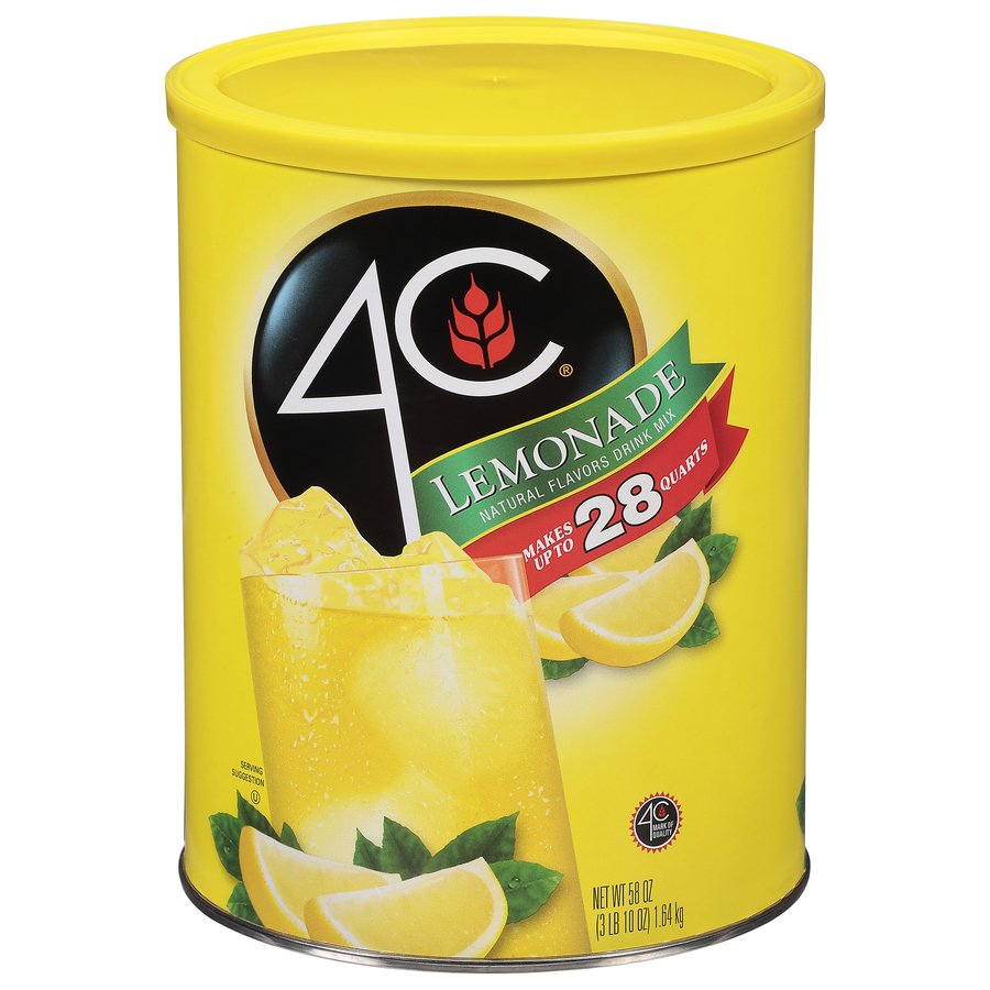 4C Lemonade Drink Mix, 58 oz