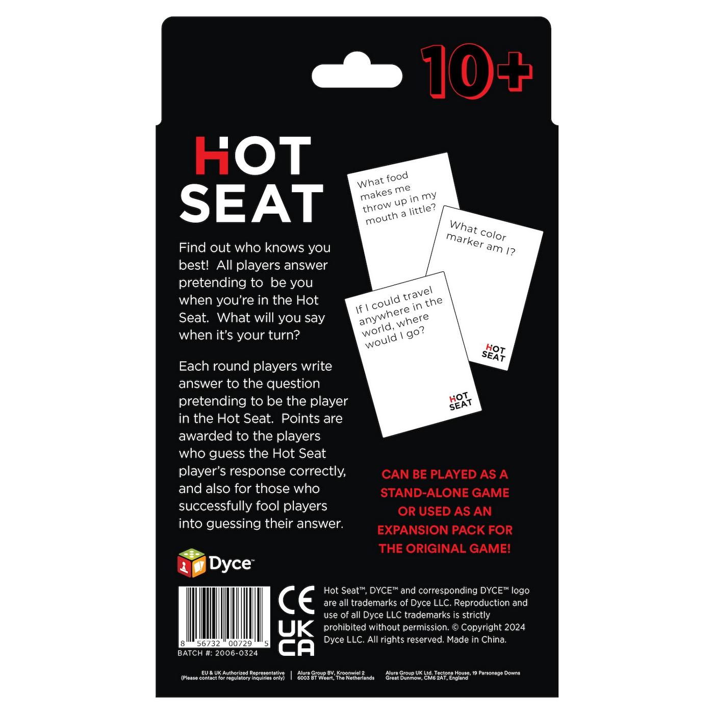 Hot Seat On-The-Go Edition Party Game; image 2 of 3