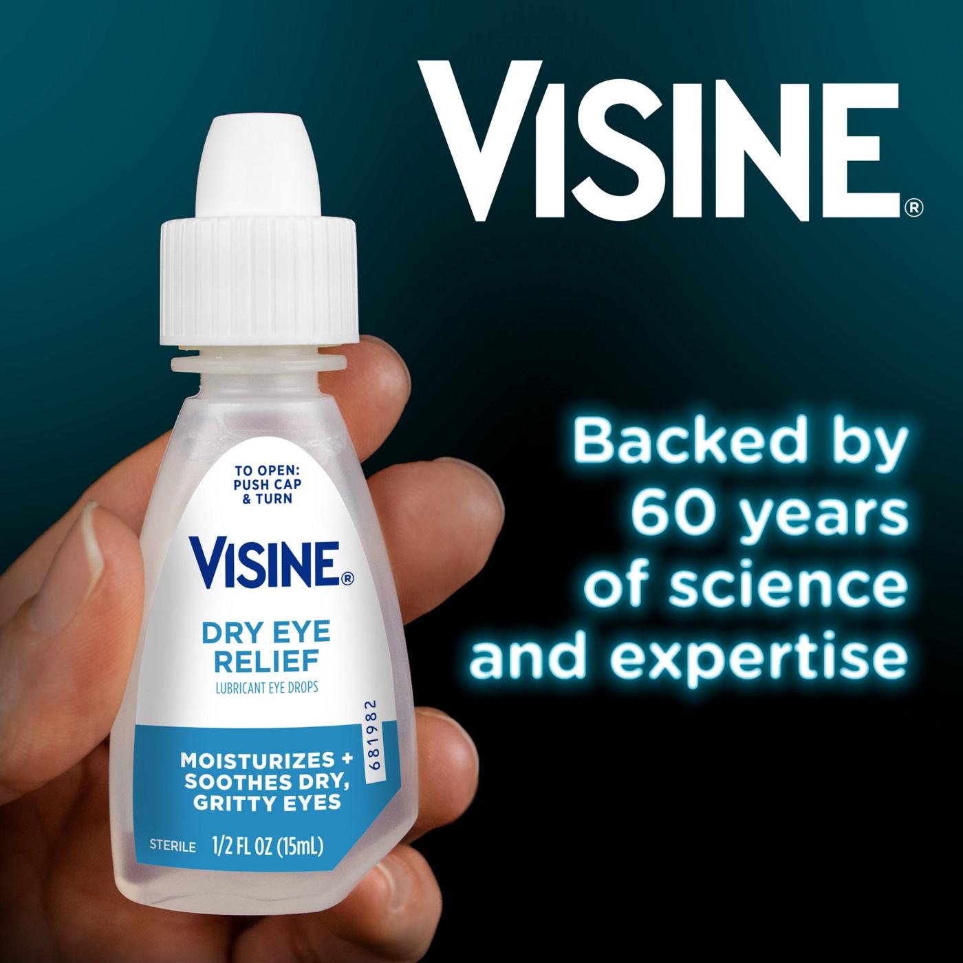 Visine Dry Eye Relief Lubricant Eye Drops; image 4 of 6