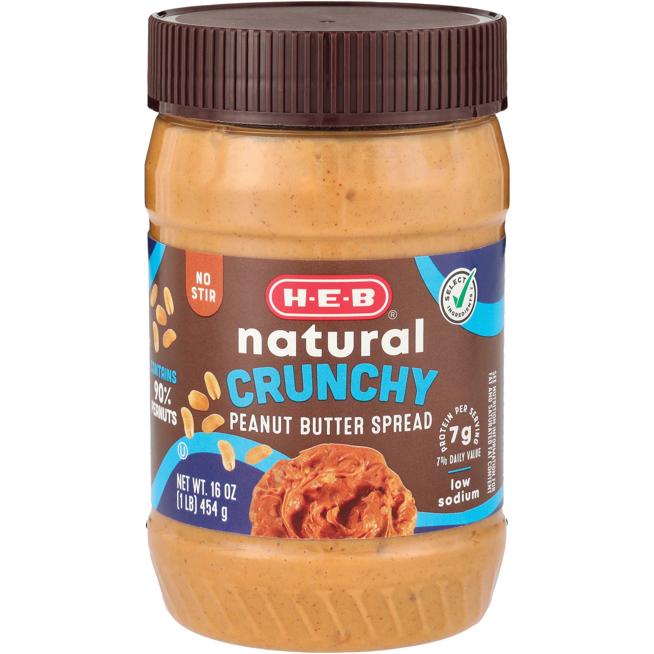 HEB Natural 7g Protein Crunchy Peanut Butter Shop Peanut butter at