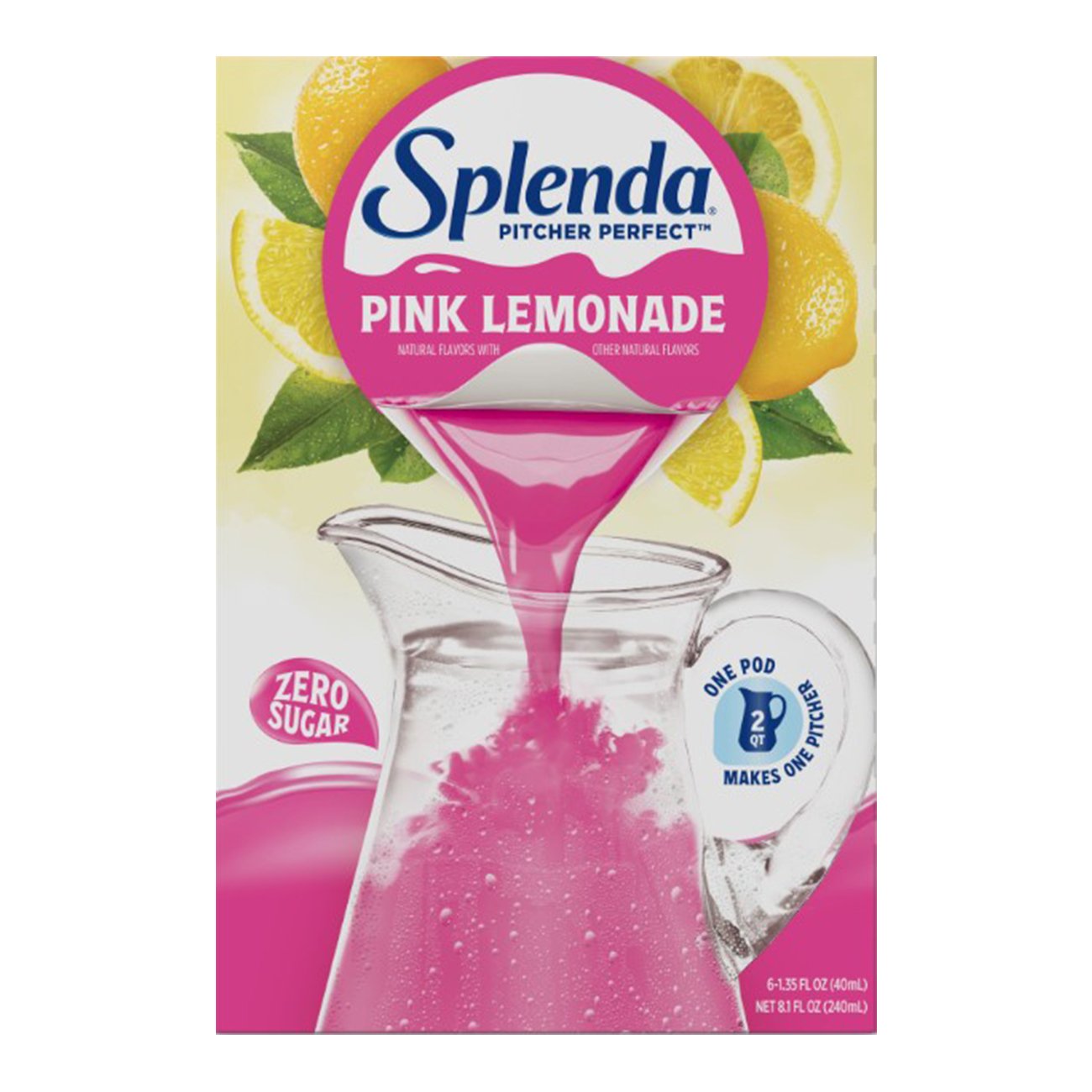 Splenda Peel & Pour Pitcher Perfect Drink Mix Pink Lemonade Shop