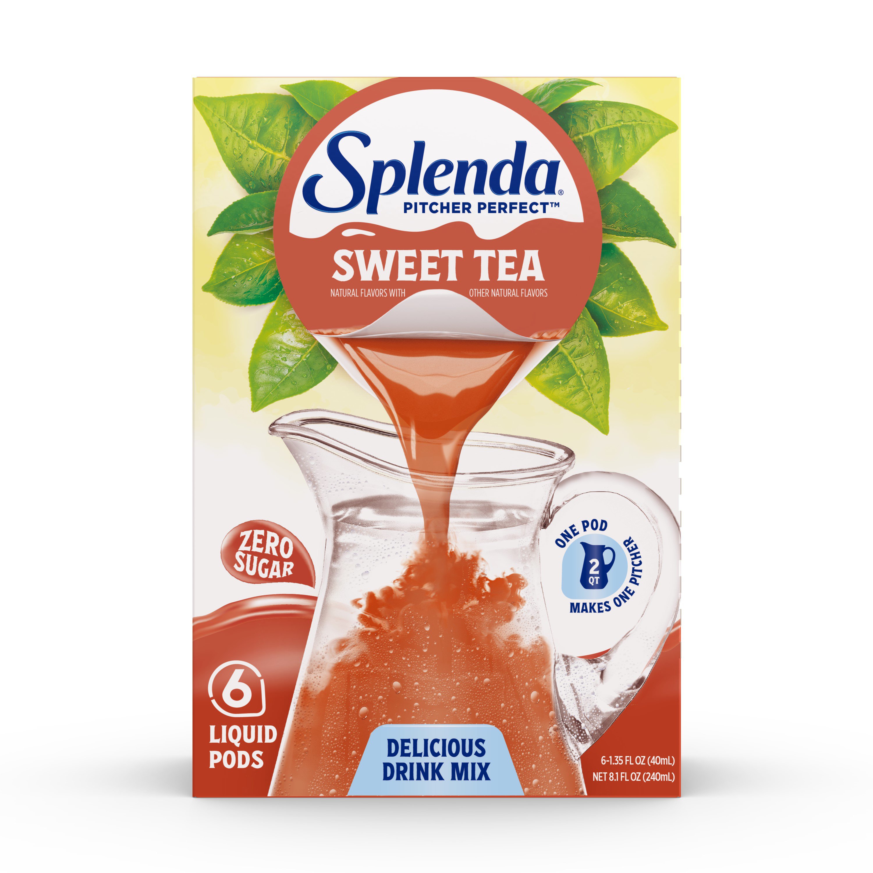 Splenda Peel & Pour Pitcher Perfect Drink Mix Sweet Tea Shop Mixes