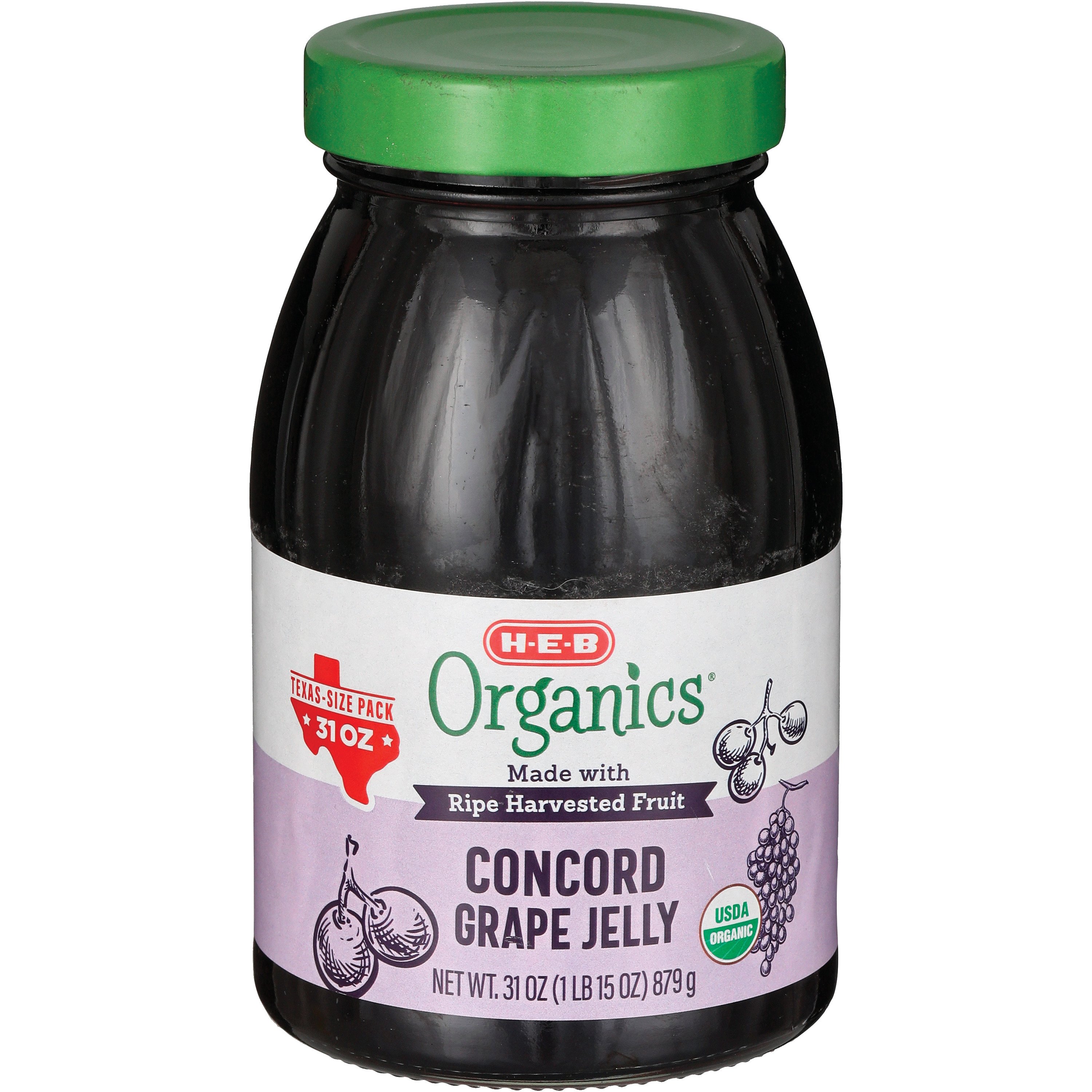 H-E-B Organics Concord Grape Jelly - Texas Size Pack - Shop Jelly & Jam ...