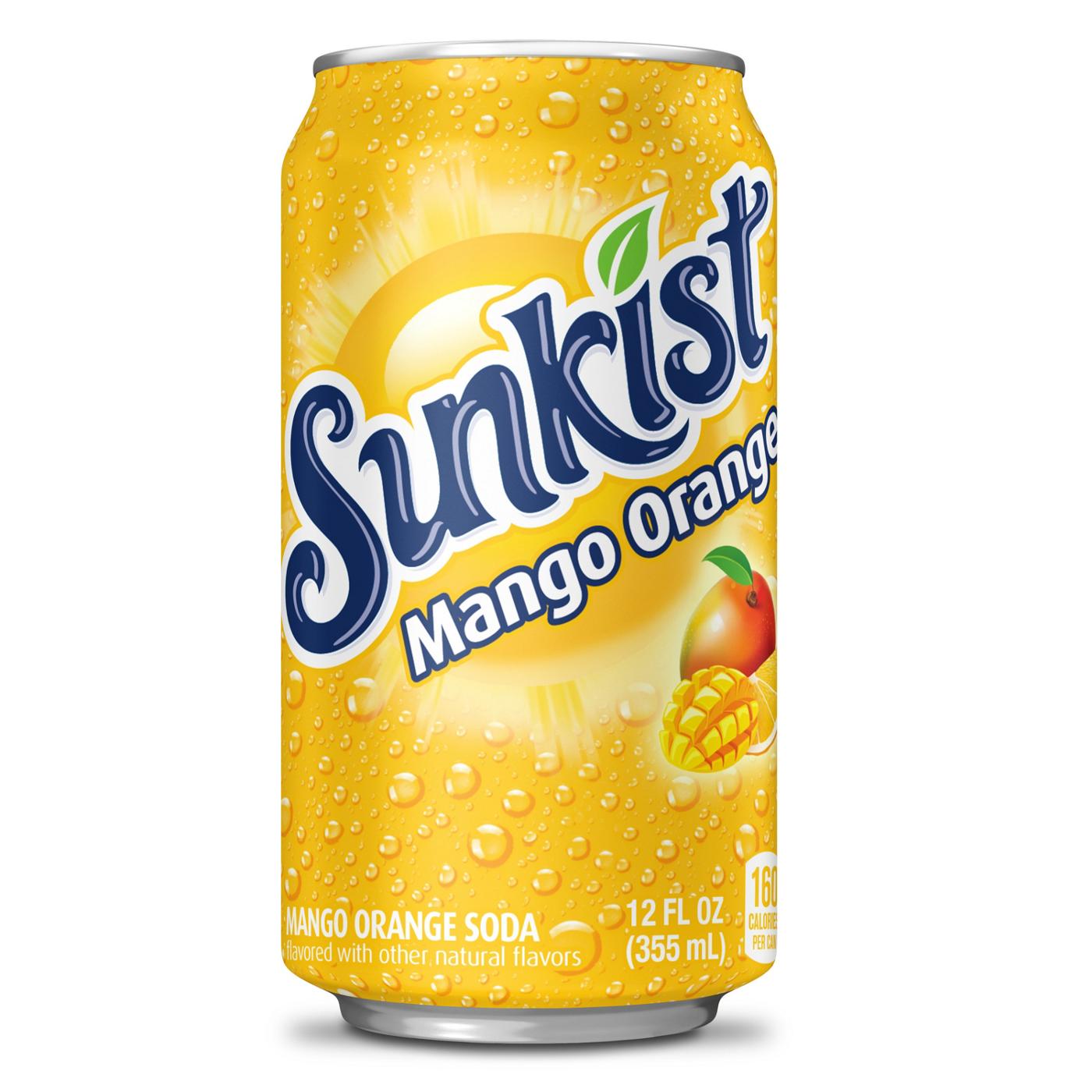 Sunkist Mango Orange Soda 12 oz Cans; image 2 of 3