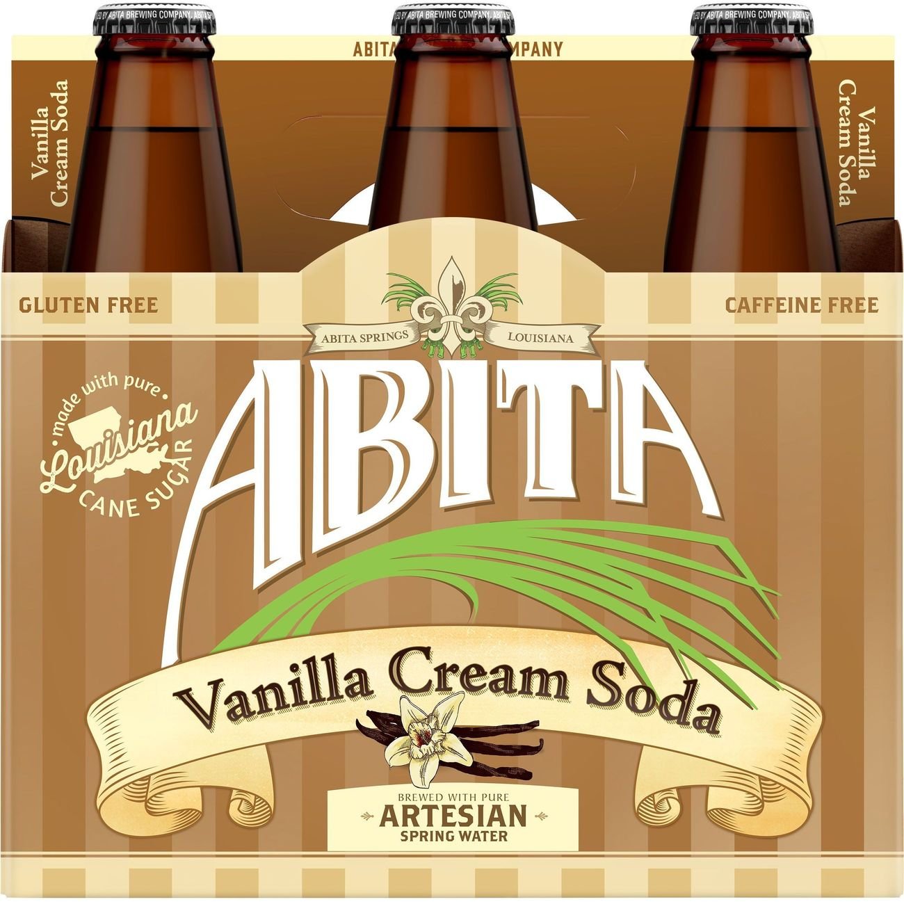 Abita Vanilla Cream Soda 6 pk Bottles, 12 oz