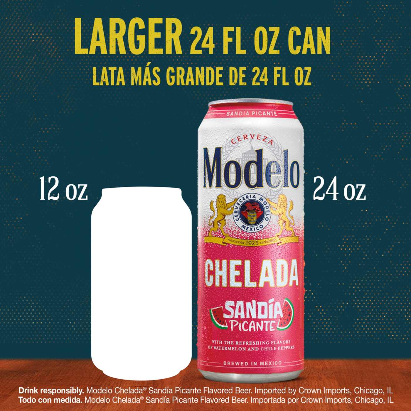 Modelo Chelada Sandia Picante Mexican Import Flavored Beer 24 oz Can; image 6 of 9