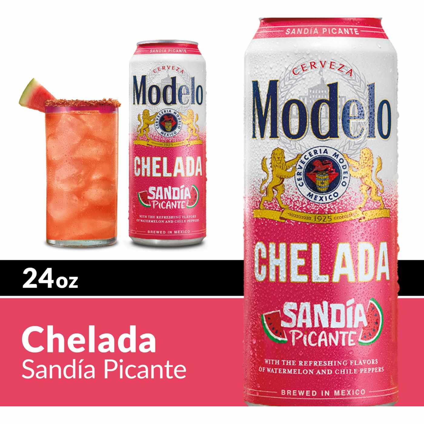Modelo Chelada Sandia Picante Mexican Import Flavored Beer 24 oz Can; image 9 of 9