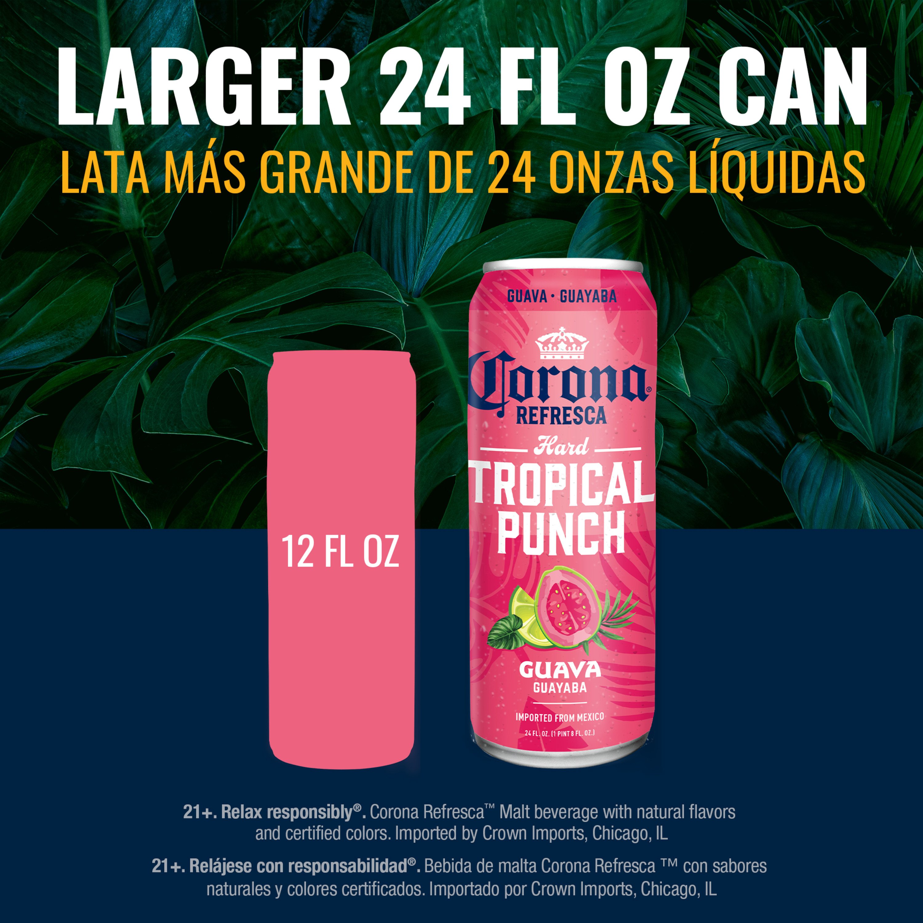 Corona Refresca Hard Tropical Punch Guava 24 Oz Can - Shop Beer At H-E-B