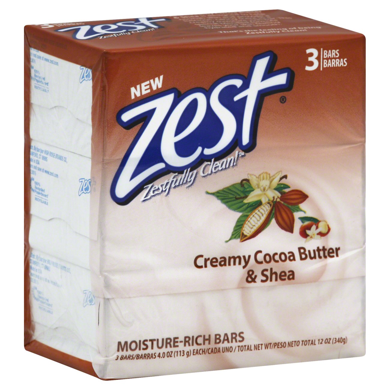 Zest Ultra Moisturizing Bars Cocoa Butter & Shea Shop Hand & Bar