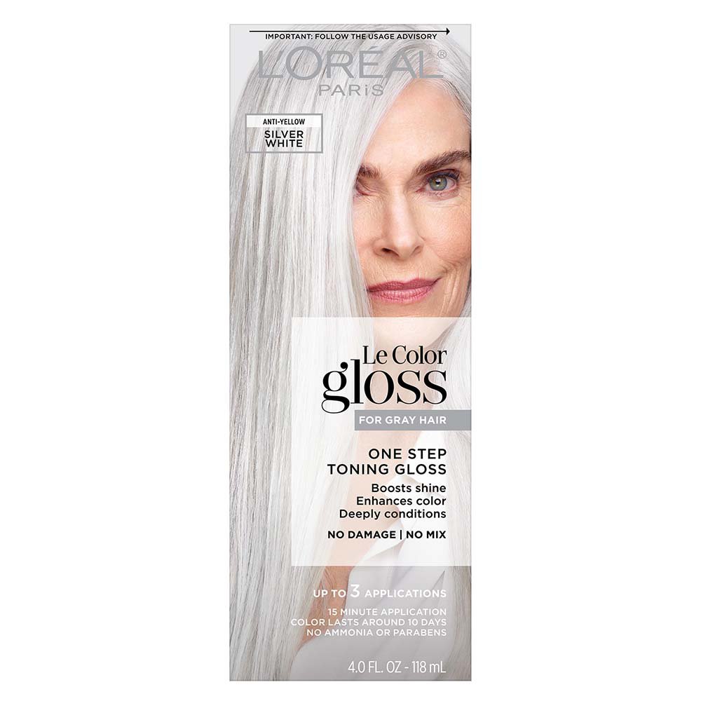 L'Oréal Paris Le Color Gloss One Step InShower Toning Gloss Silver White Shop Hair Color at