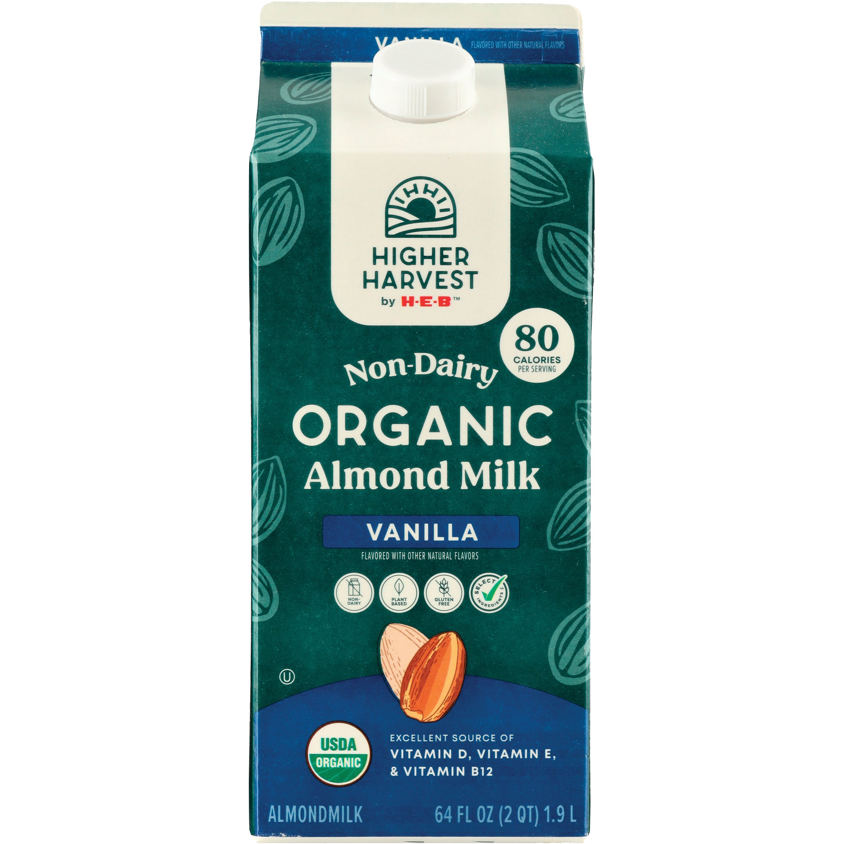 Higher Harvest By H-E-B Organic Non-Dairy Almond Milk – Vanilla - Shop ...