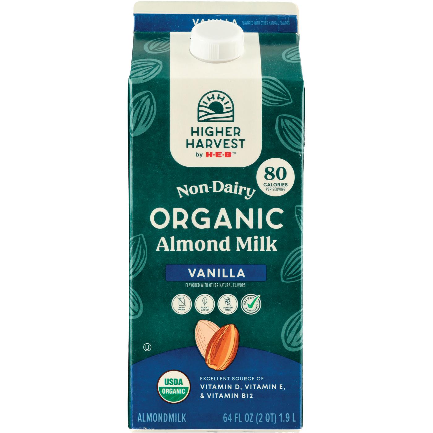 Higher Harvest by H-E-B Organic Non-Dairy Almond Milk – Vanilla; image 1 of 2