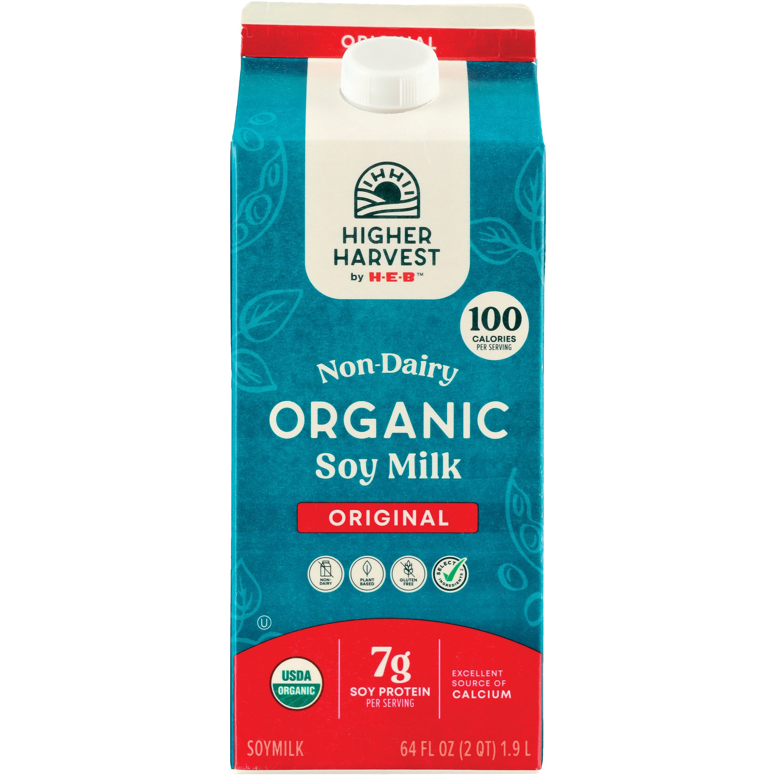 Higher Harvest by H-E-B Organic Non-Dairy Original Soy Milk, 1/2 gal