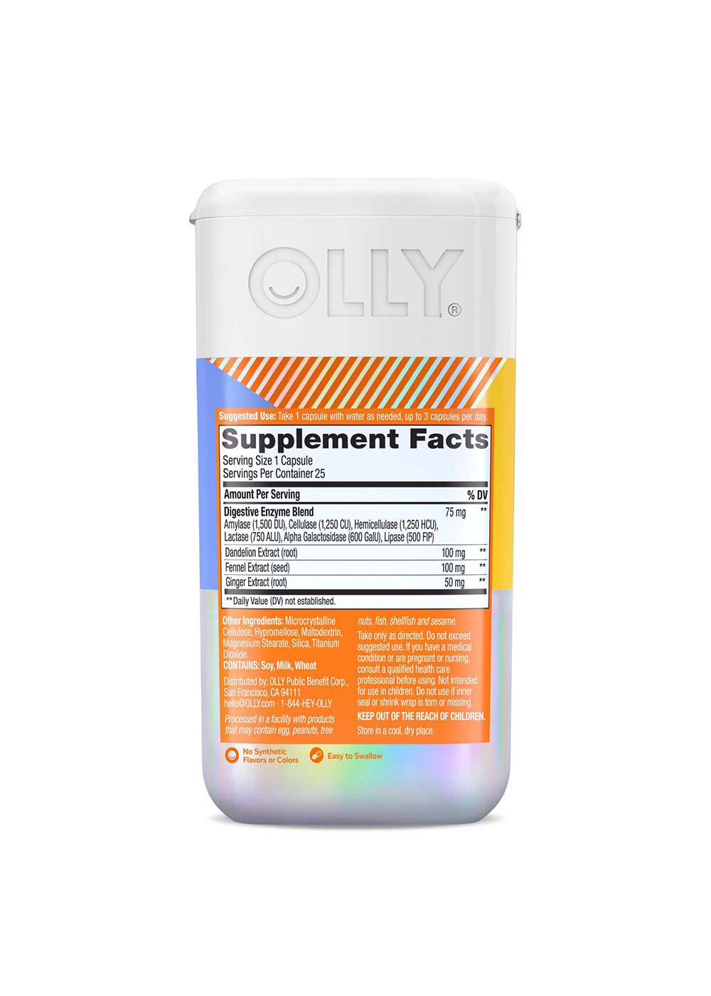 OLLY Beat The Bloat Digestive Enzyme with Ginger Capsules; image 3 of 4