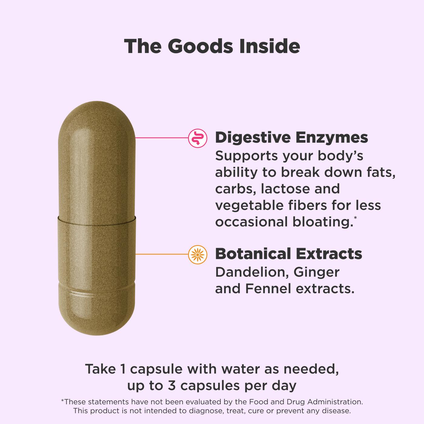 Olly Beat the Bloat  Digestive Enzyme Support Capsules; image 8 of 8