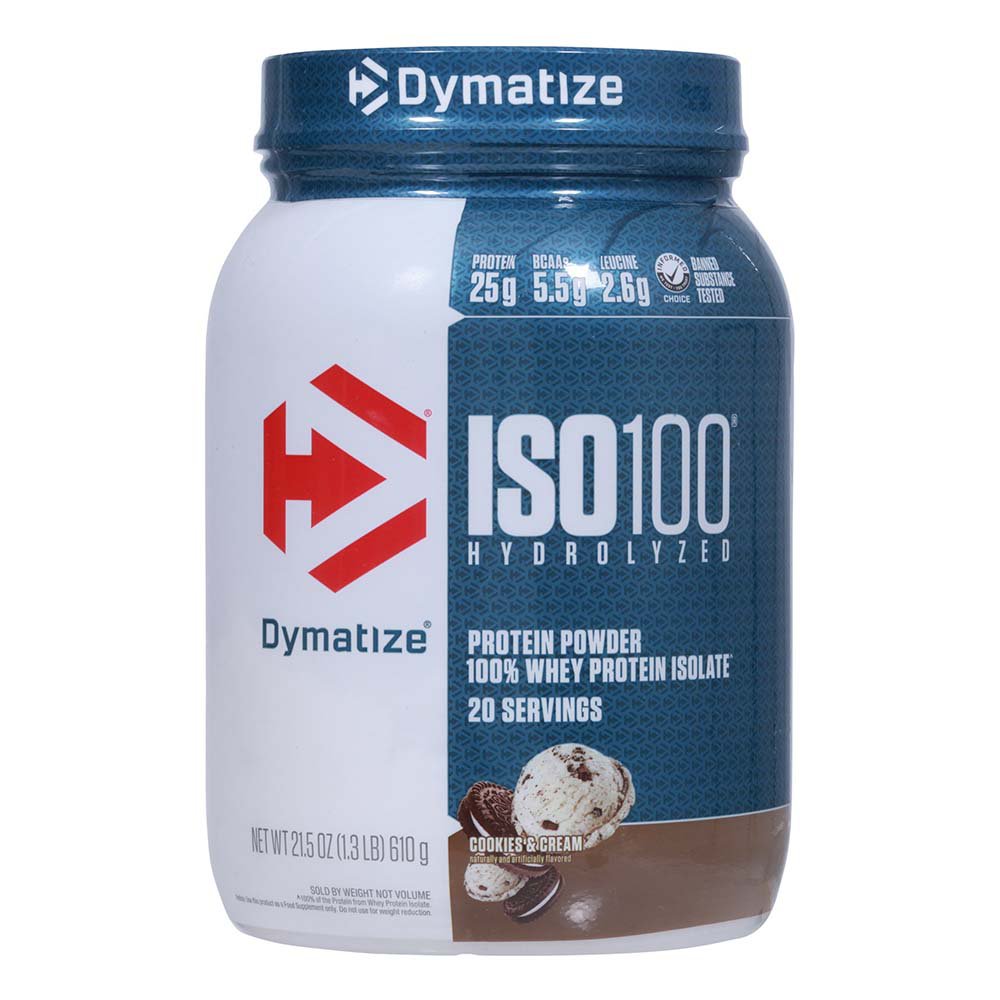 Dymatize ISO100 Hydrolyzed Whey 25g Protein Powder - Cookies & Cream, 21.5 oz