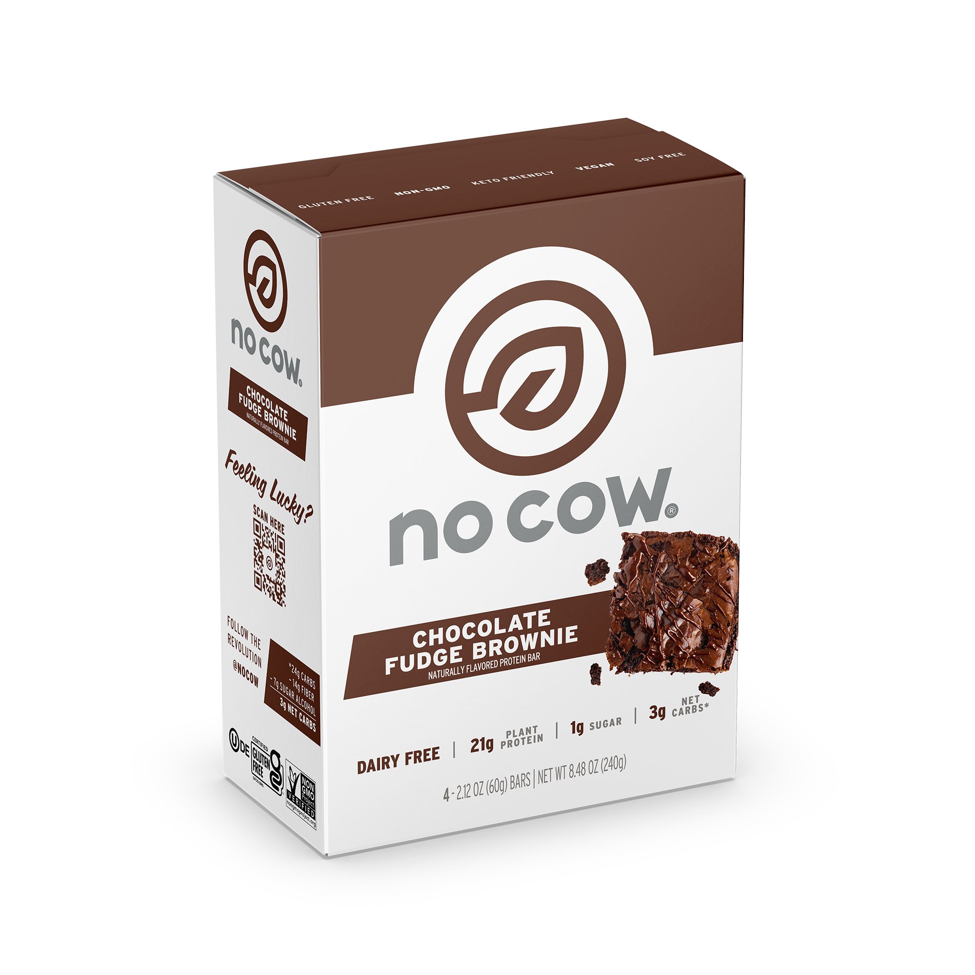 No Cow 21g Protein Bars - Chocolate Fudge Brownie - Shop Granola ...