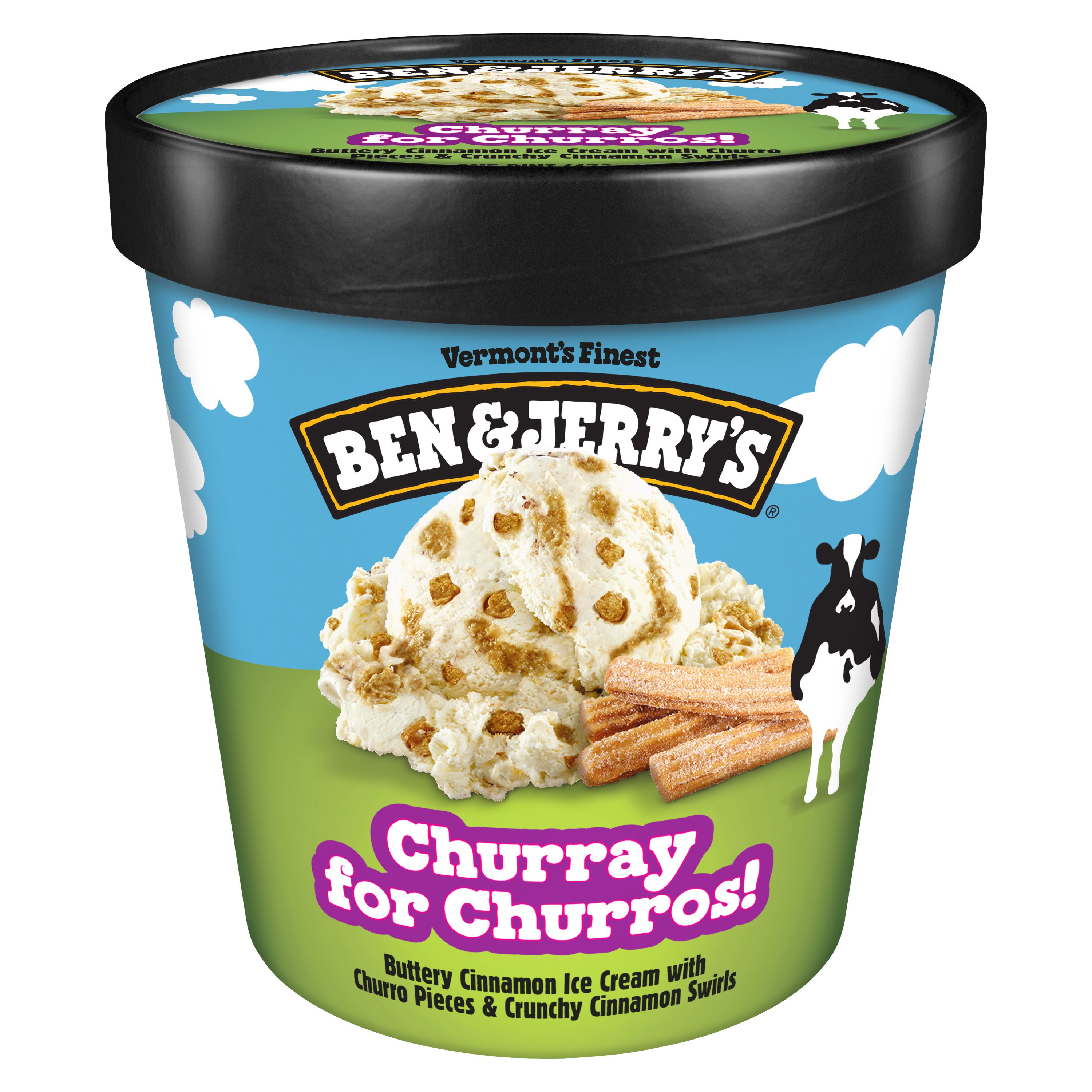 Ben & Jerry's Churray For Churros! Cinnamon Ice Cream Shop Ice cream