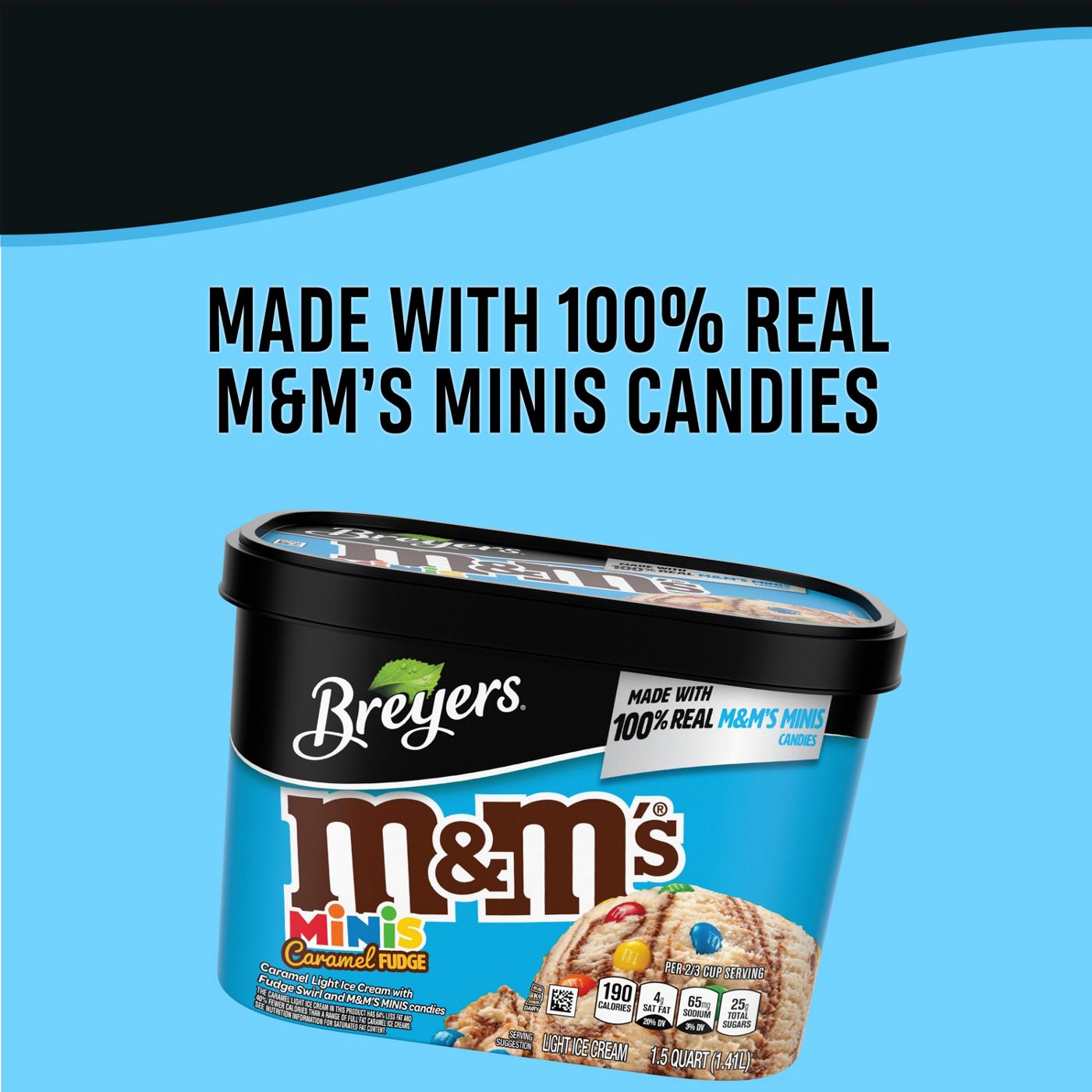 Breyers M&M's Minis Caramel Fudge Light Ice Cream; image 6 of 8