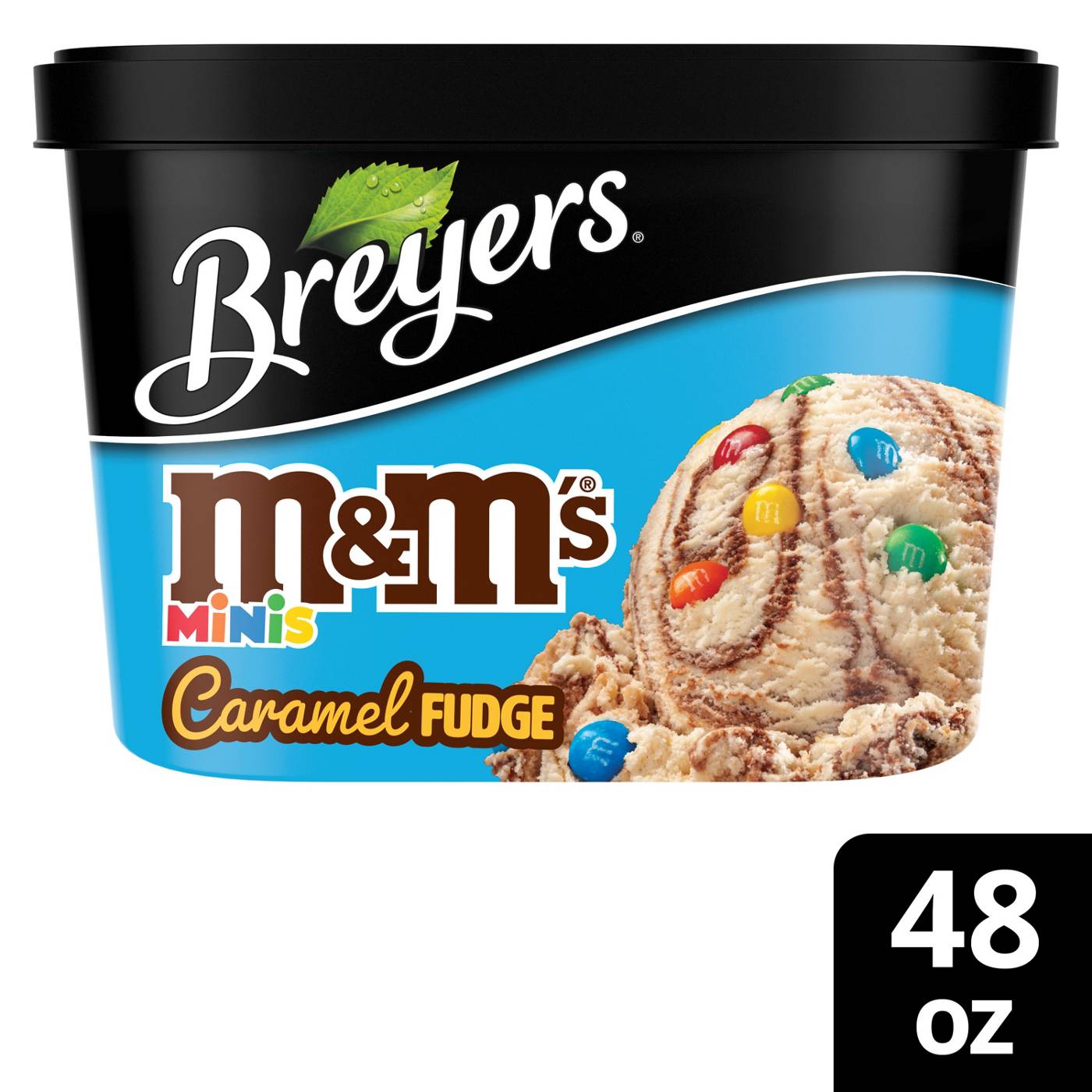 Breyers M&M's Minis Caramel Fudge Light Ice Cream; image 7 of 8