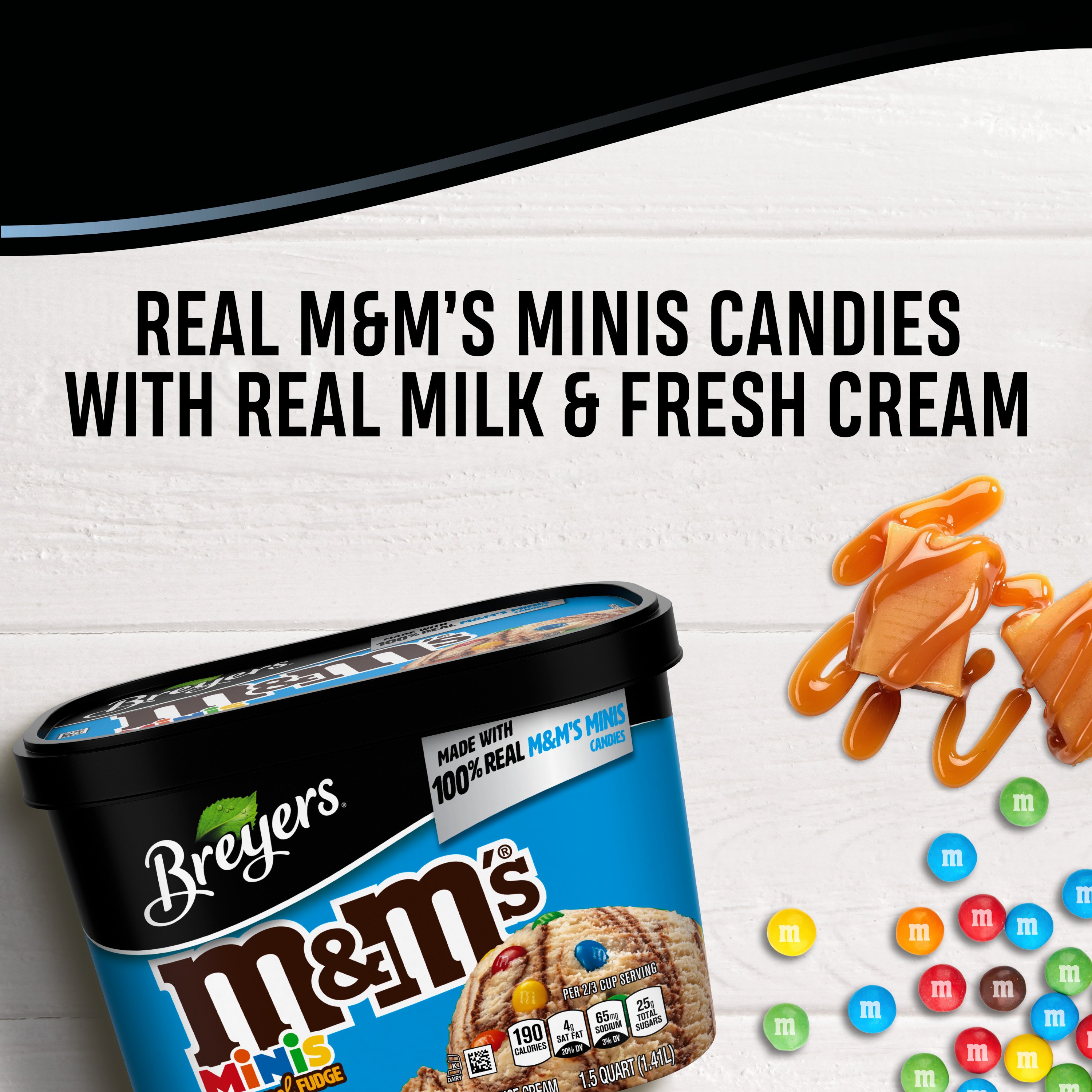 Breyers Caramel Fudge M&m's Minis Ice Cream - 48oz : Target