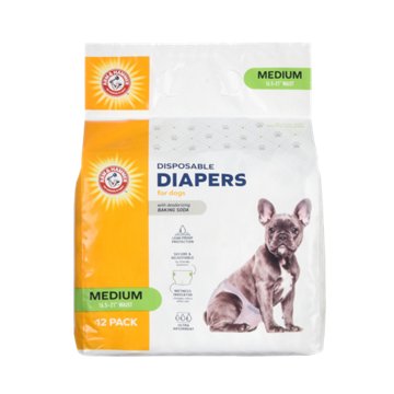 Arm & Hammer Disposable Dog Diapers - Medium, 12 ct