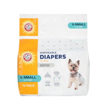 Arm & Hammer Disposable Dog Diapers - X-Small, 12 ct