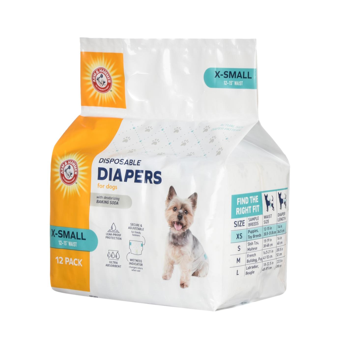 Arm & Hammer Disposable Dog Diapers - X-Small; image 2 of 3