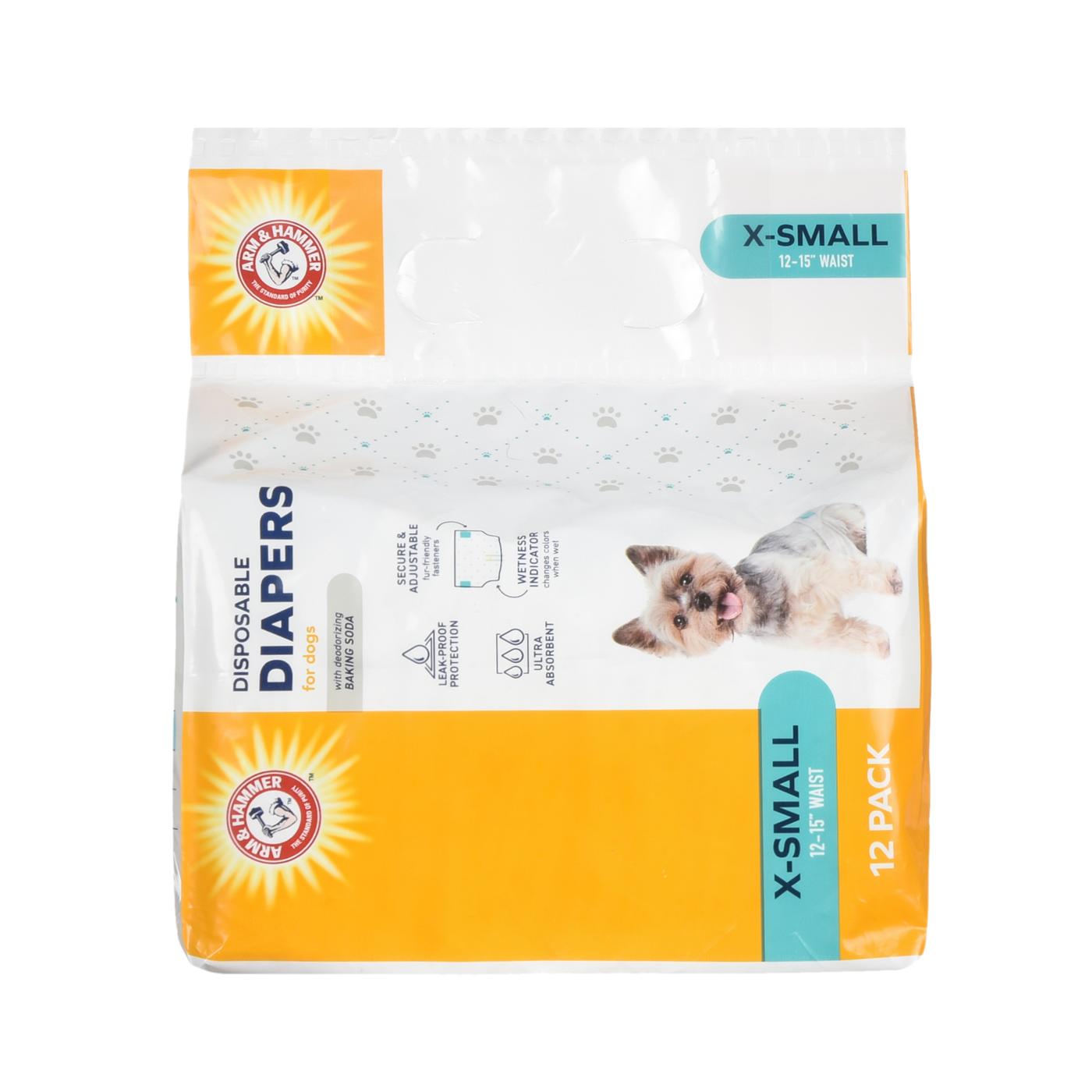 Arm & Hammer Disposable Dog Diapers - X-Small; image 3 of 3
