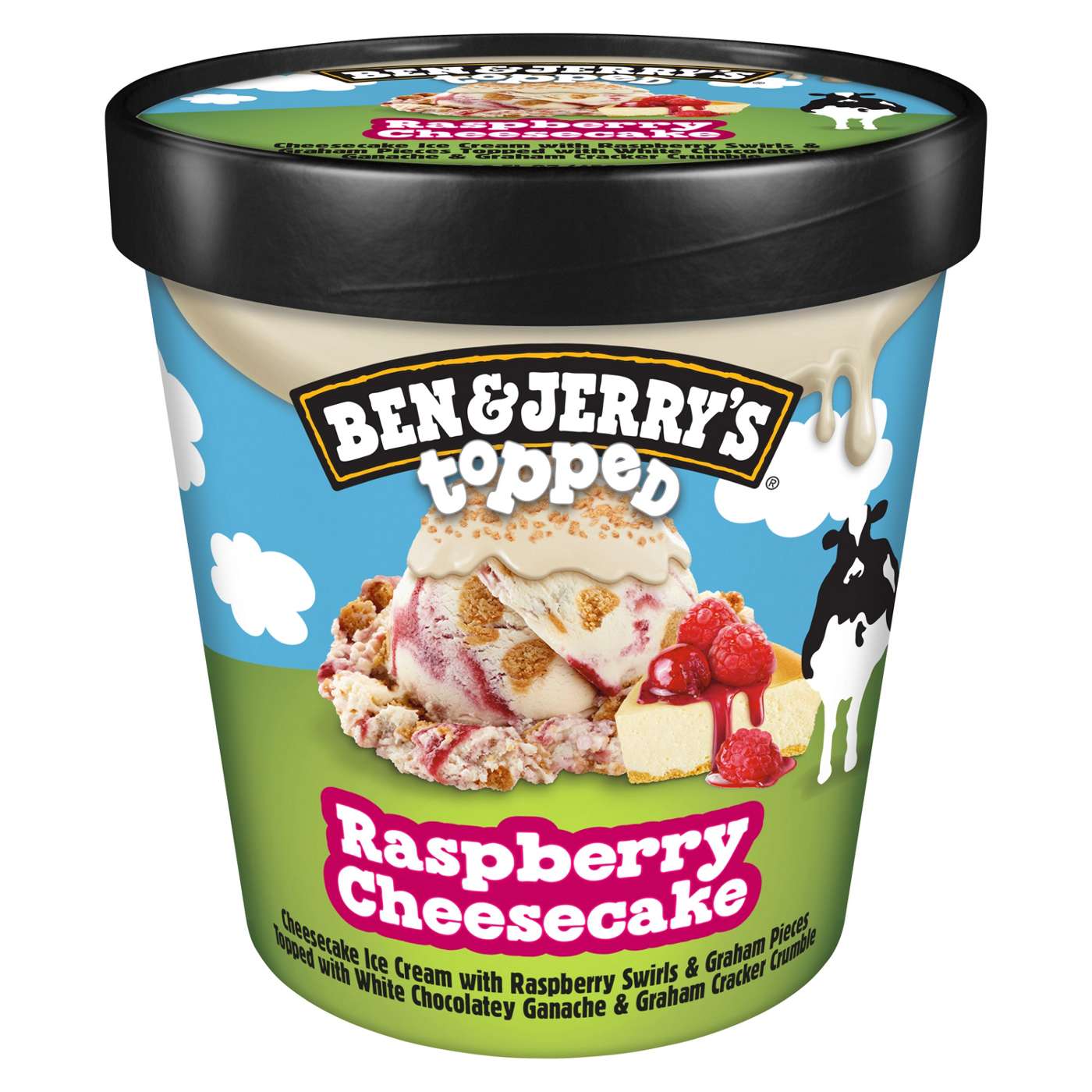 Ben & Jerry's Topped Raspberry Cheesecake Ice Cream; image 1 of 3