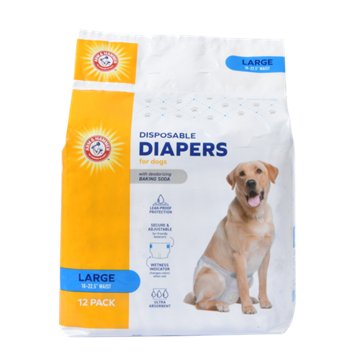 Arm & Hammer Disposable Dog Diapers - Large, 12 ct
