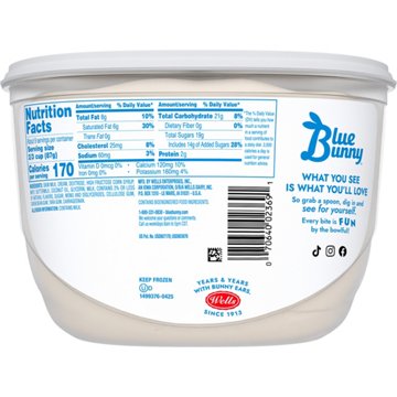Blue Bunny Soft Vanilla Frozen Dairy Dessert