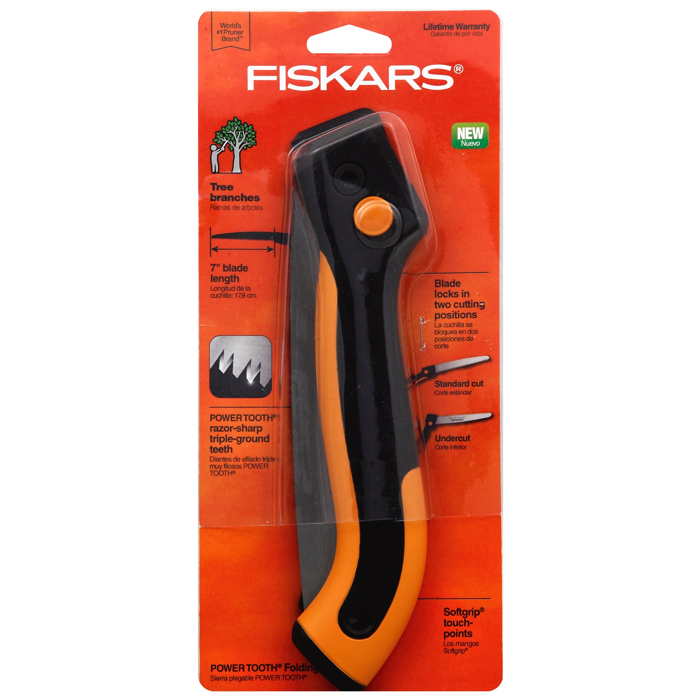 Fiskars Power Tooth Softgrip Folding Pruning Saw, 10 in.